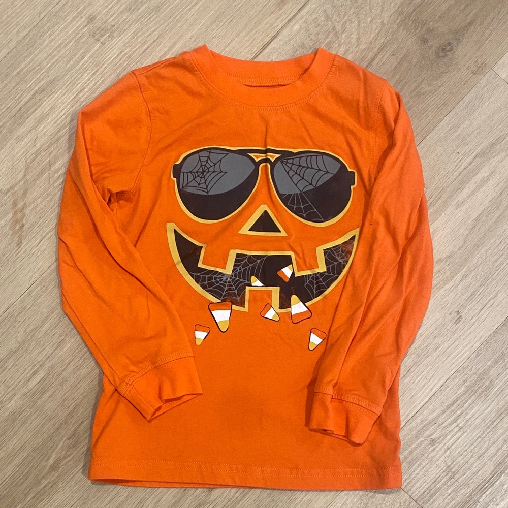 Carter's Orange Pumpkin Sunglasses Shirt